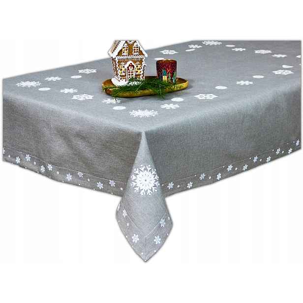 Pohádkový ubrus 130x180 šedý, vánoční dárek