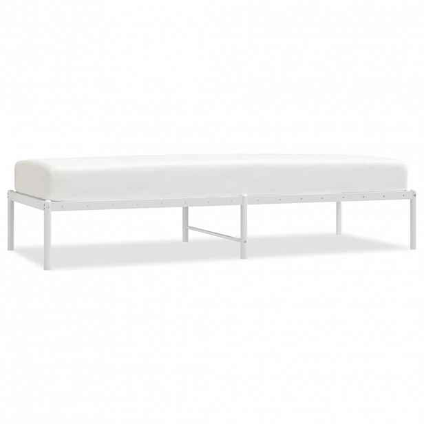 vidaXL Kovový rám postele bílý 75 x 190 cm