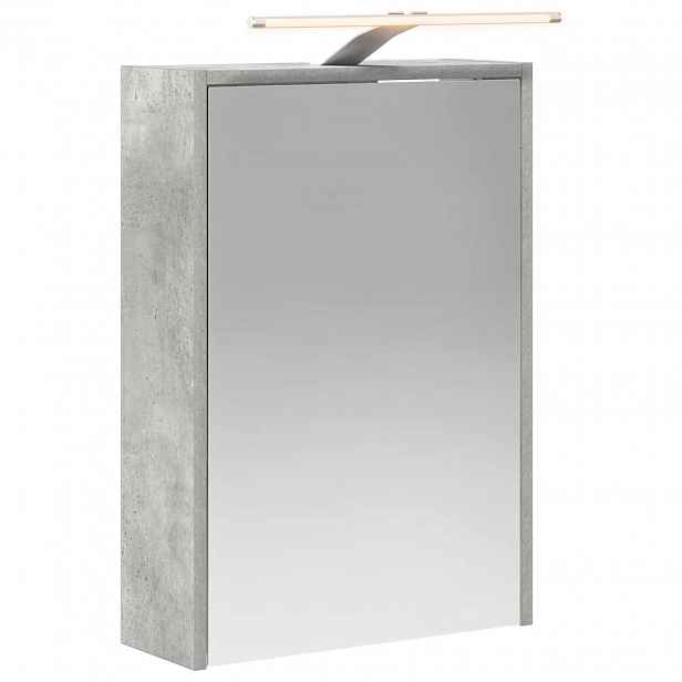 vidaXL Koupelnová zrcadlová skříň Betonově šedá 43 x 16 x 62,5 cm