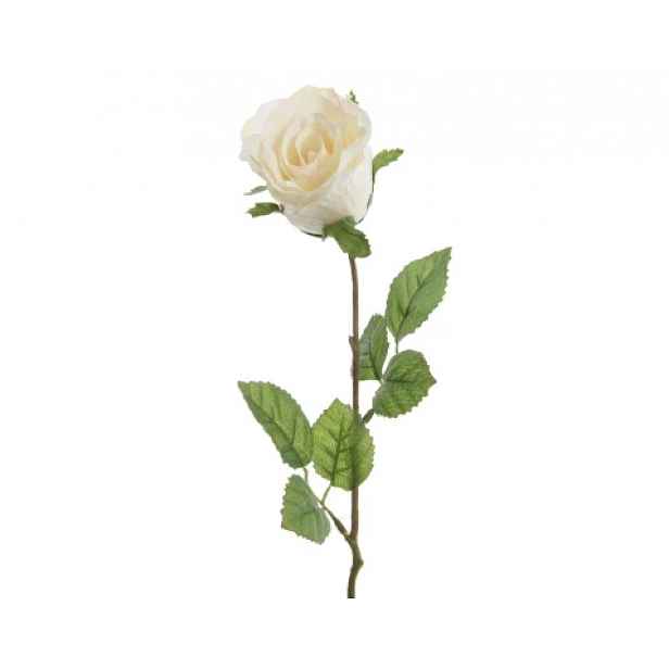 Umělá květina Růže 45 cm, krémová