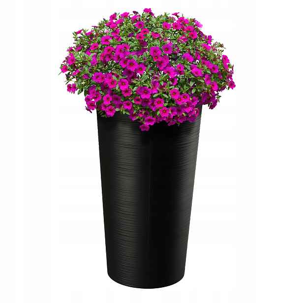 Květináč Květináč 47 cm Obal Na Květináč Vložka Do Květináče Plastová Černá