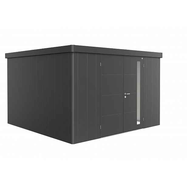 Zahradní domek NEO 4D, tmavě šedá, dvoukřídlé dveře BH86054