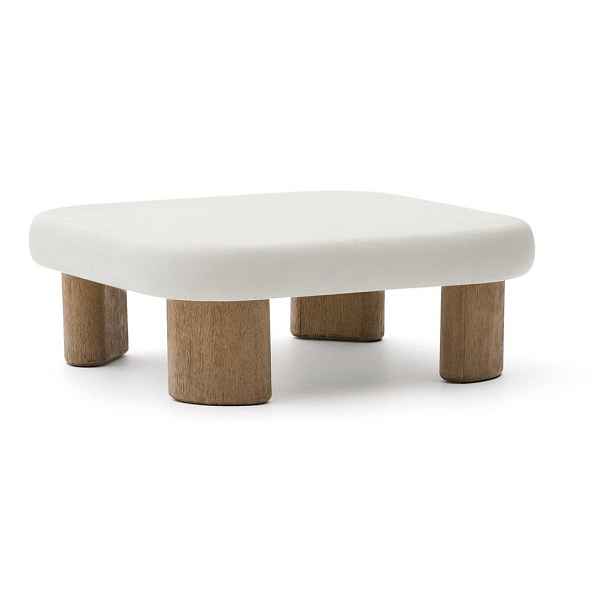 Zahradní konferenční stolek s betonovou deskou 80x80 cm Labra – Kave Home
