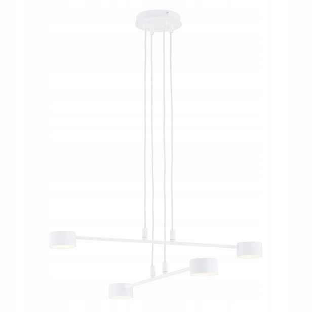 Závěsná lampa čtyřnásobná minimalistická bílá 70 cm do jídelny 4 body Emibig