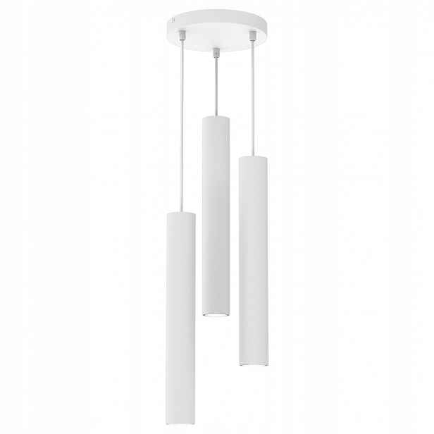 Závěsná lampa Hudson Bílá Tuby 3xGU10 30x90 cm Stropní Svítidlo do obývacího pokoje Dům