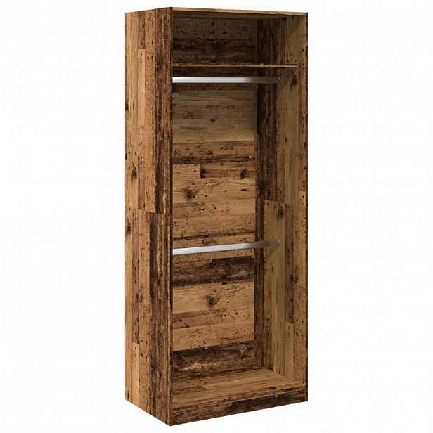 vidaXL Šatní skříň old wood 80 x 50 x 200 cm kompozitní dřevo