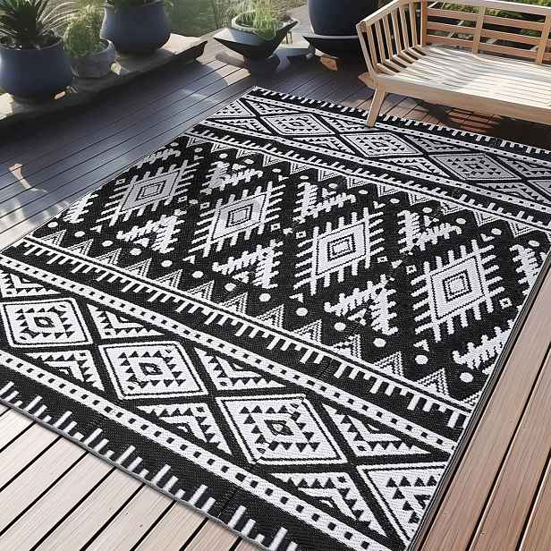 Homaxy Koberec Venkovní 150x240 cm Terasa Balkon Zahrada Kemping
