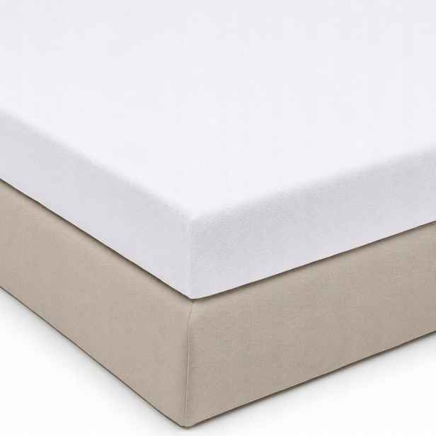 Prostěradlo Na Topper S Gumičkou 90x200 90x220 Bílé Bavlna 10 CM Premium