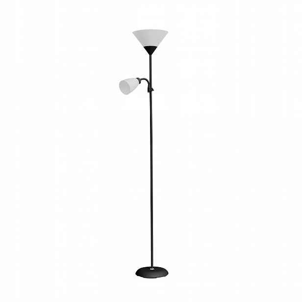 Stojací podlahová lampa Urlar, 175 cm, černá