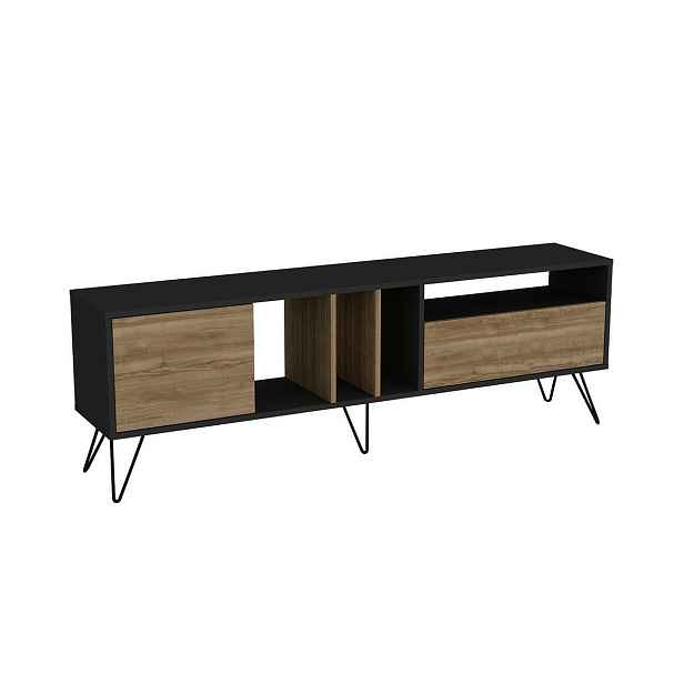 Televizní stolek Mistico Walnut and Black