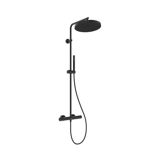 Villeroy & Boch Universal Showers - Sprchový set s termostatem, průměr 30 cm, matná černá TVS000031000K5