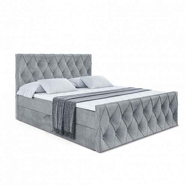 ALTDECOR AMERICKÁ postel AMAY-Z – 180 × 200 cm – H3 – šedá