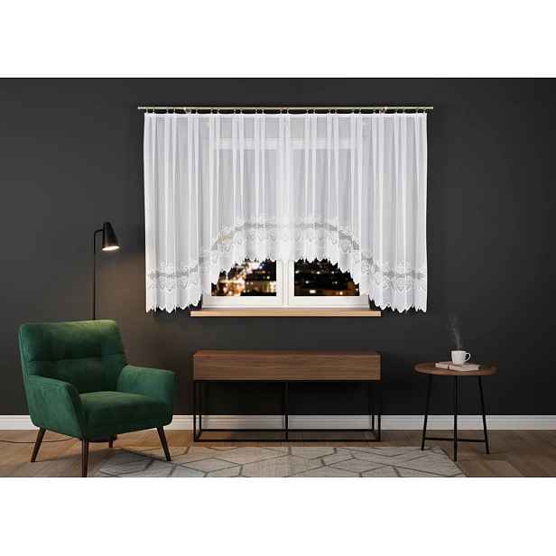 Dekorační krátká vzorovaná záclona na žabky MODESTA 400x160 cm MyBestHome