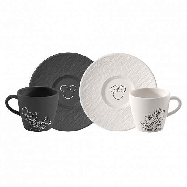 Kávový šálek s podšálkem Manufacture Rock - Mickey Mouse, 4 ks - Villeroy & Boch