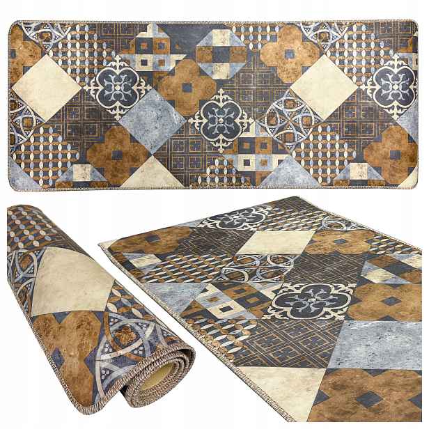 Koberec Běhoun do kuchyně Protiskluzová Pvc podlahová krytina Linoleum Gumolit 88x200 CM7