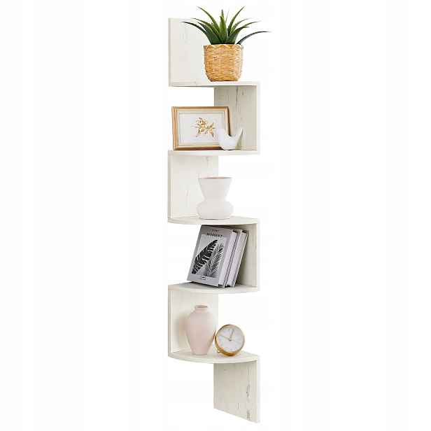 Regál Songmics 20 cm x 126 cm x 20 cm bílý