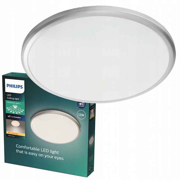 Stropní Svítidlo Led Stropní Svítidlo na omítku Twirly 12W 2700K 29 Cm Šedá Kulatý Phi