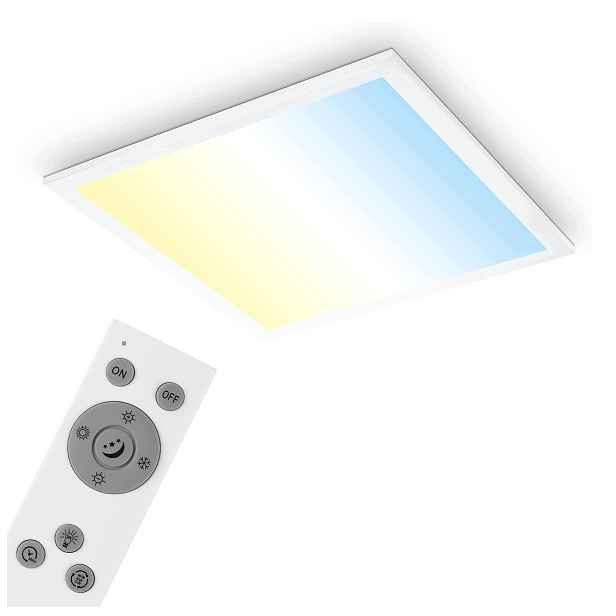 Stropní Svítidlo Led stropní svítidlo panel 21W 2200lm s dálkovým ovládáním, variabilní barva, časovač