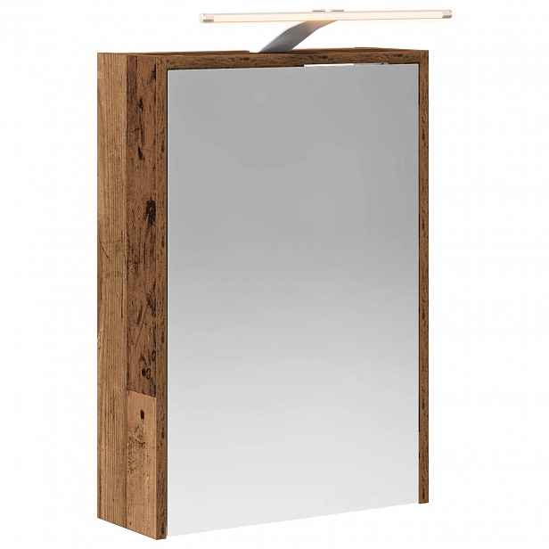vidaXL Koupelnová zrcadlová skříň Staré dřevo 43 x 16 x 62,5 cm