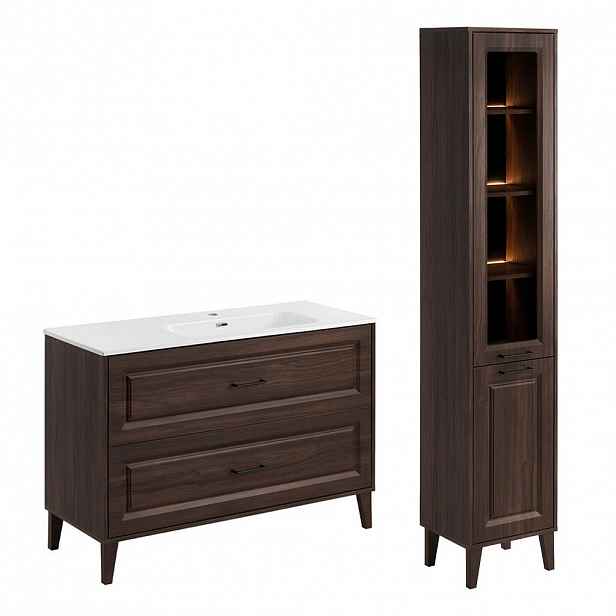 Petits-meubles KOUPELNOVÝ NÁBYTEK 120cm Moka 2er-Set Dřevo