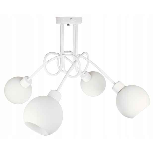 Stropní svítidlo lustr Edison stropní lampa do obývacího pokoje loftová lampa bílá