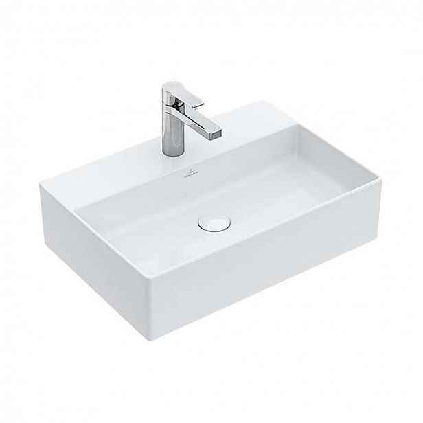 Villeroy & Boch Memento 2.0 - Umyvadlo na desku 50x42 cm, bez přepadu, otvor pro baterii, CeramicPlus, alpská bílá 4A0751R1