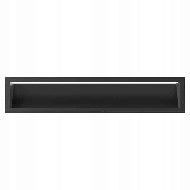 Ventilační Mřížka Krbová Luft 12X60 cm 45° Kovová Černá Do Krbu