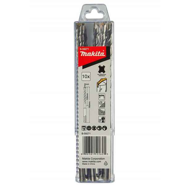 Makita - Sada vrtáků do zdiva SDS Plus 6x160 mm, 10 ks B-59271