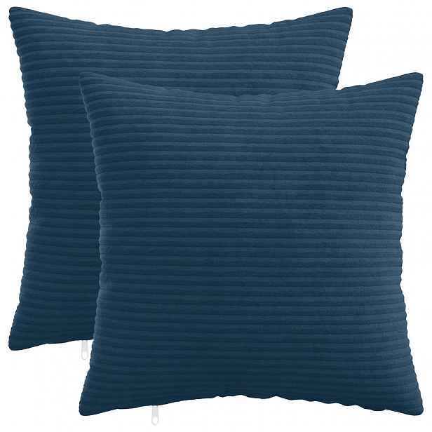 vidaXL Povlak na polštář 2 pcs HEERLEN Námořnická modrá 35 x 35 cm