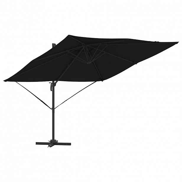vidaXL Roma Parasol Černá 286 x 284 x 265 cm Hliník a polyester