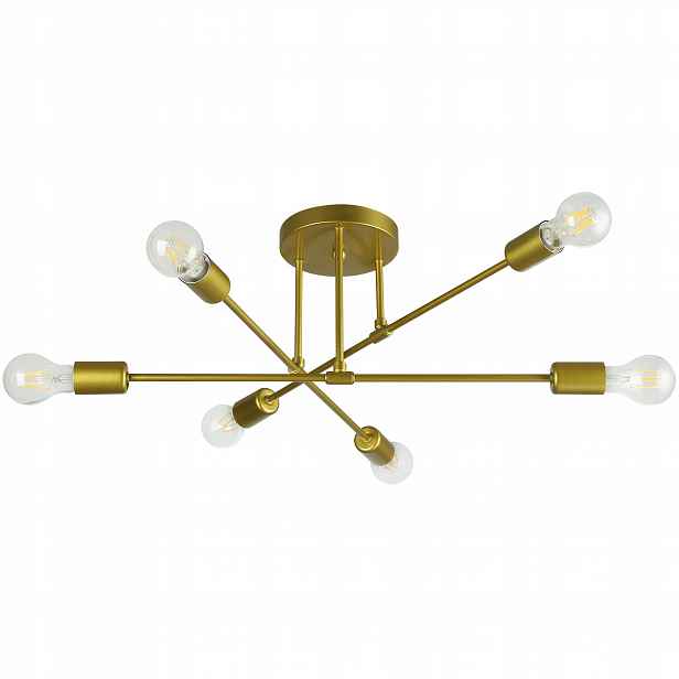 Závěsné stropní svítidlo Lustr Loft 6x E27 Zlatá 70 cm