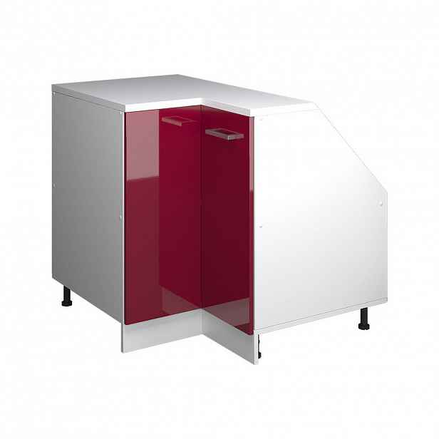 Vicco ŠIKMÁ SKŘÍŇ ROHOVÁ SKŘÍŇKA Rion Červená vysoký lesk 75.6 x 81.6 cm s 1 dveřmi, korpus skříně hloubka 60 cm