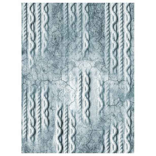 Fototapeta Šedo-modré vinylové copánky 184x254 textura vazby lepidlo