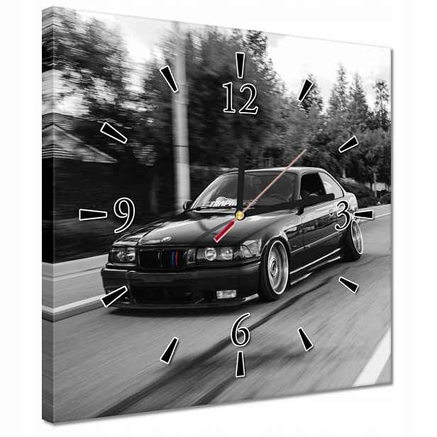 Hodiny 30x30 Bmw 3 Trojka Buma Klasický automobil Daily Car