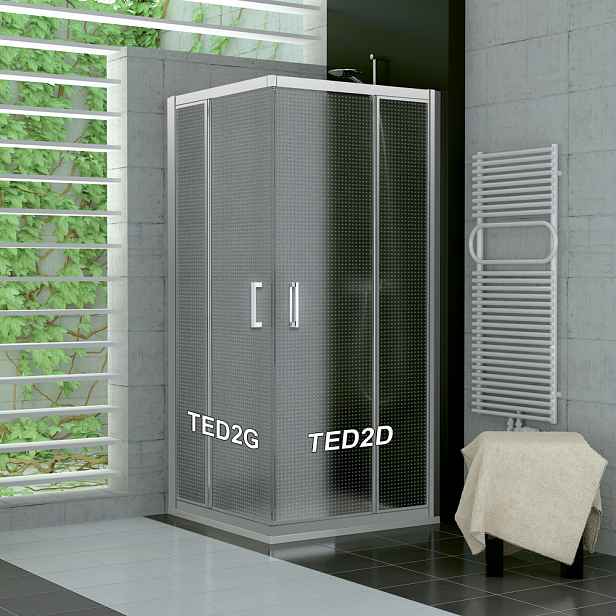 SanSwiss TED2D 0900 01 30 Pravý díl sprchového koutu 90 cm, matný elox/mastercarré