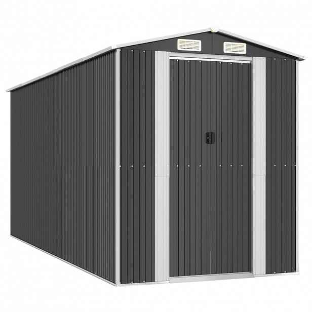 vidaXL Zahradní kůlna antracitová 192 x 440 x 223 cm pozinkovaná ocel