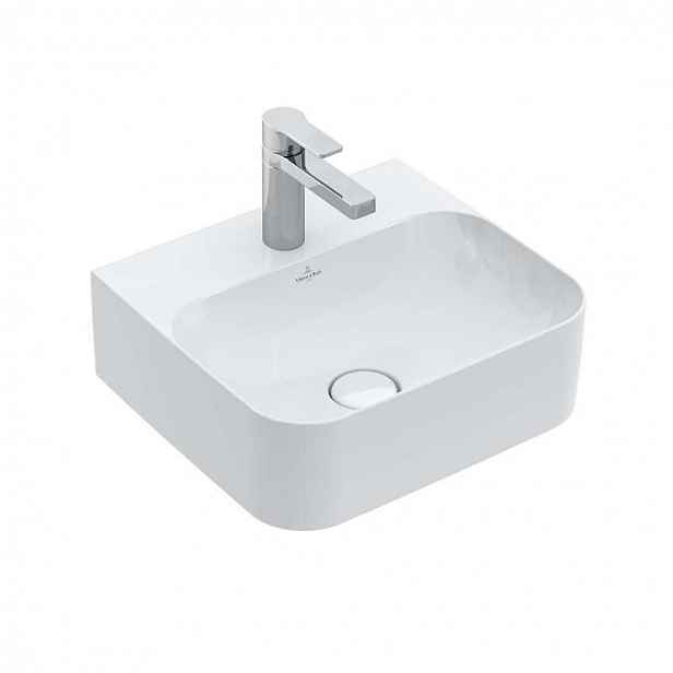 Villeroy & Boch Finion - Umývátko bez přepadu, 43x39 cm, s CeramicPlus, alpská bílá 43644LR1