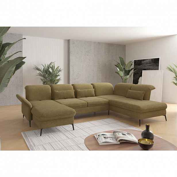 Sit & More SEDACÍ SOUPRAVA, textil, olivově zelená