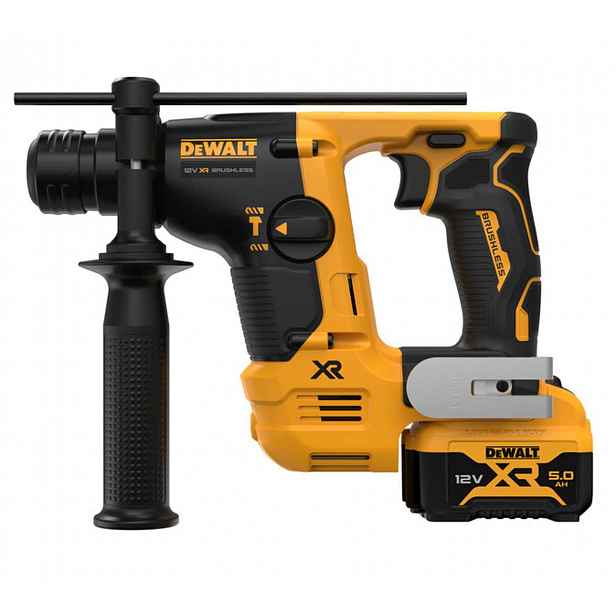 DeWALT - 12V AKU kombinované kladivo SDS Plus, 2x aku 5,0 Ah XR, nabíječka DCH072P2