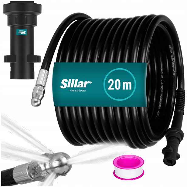 Hadice Sillar pro čištění kanalizace potrubí pro Karcher K2 K3 K4 K5 K6 20 m