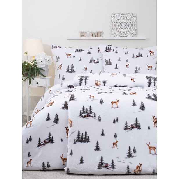MKLuzkoviny.cz Povlečení mikroplyš Exclusive - Zimní les- 140 × 200 cm - 70 x 90 cm