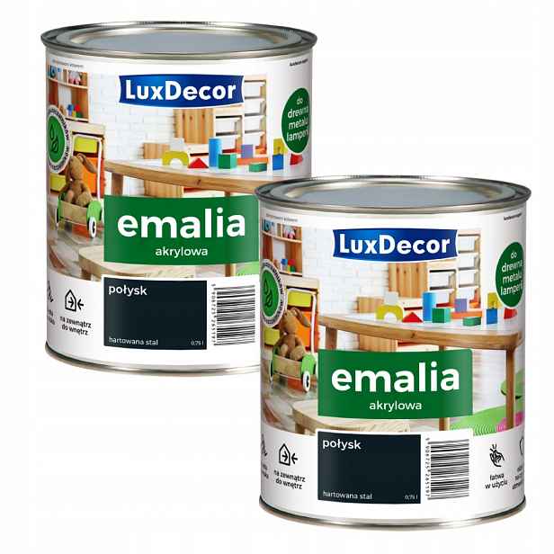 Sada 2KS Luxdecor Univerzální Smalt 0,75L Černý Diamant Lesk