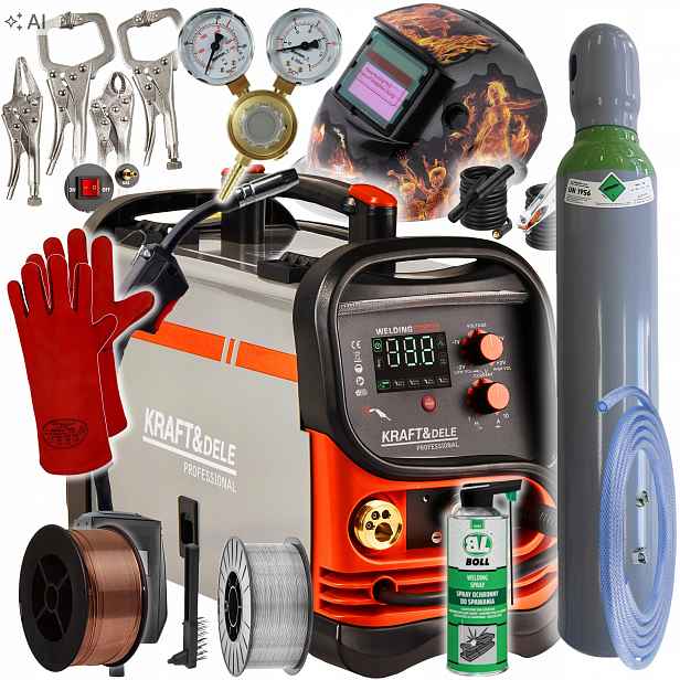 Sada Svařovacích Strojů Igbt Ga/bez Plynu Mig/mag /mma /tig 230V 15-250A Kraft&dele