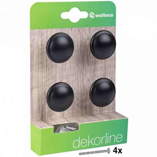 Set Knopek o 32 mm černá barva 4 ks