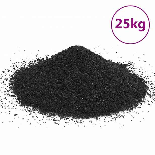 vidaXL Akvarijní písek 25 kg černý 0,2–2 mm