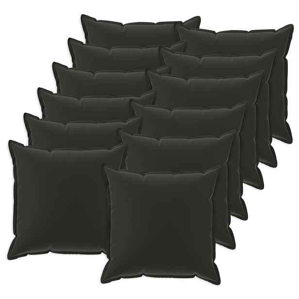 vidaXL Polštář s polštářem HOUTEN 12 ks Černá Polyester