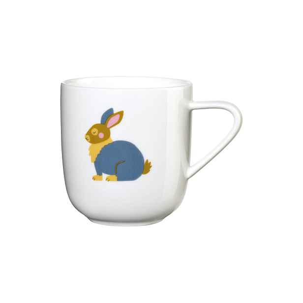 Porcelánový hrnek s uchem s motivem králíka 250 ml KIDS ASA Selection - bílý