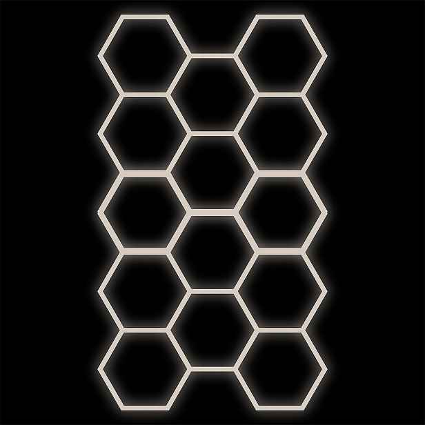 Sada 14 Led lamp Hexagon 399W 4000K moderní Led osvětlení