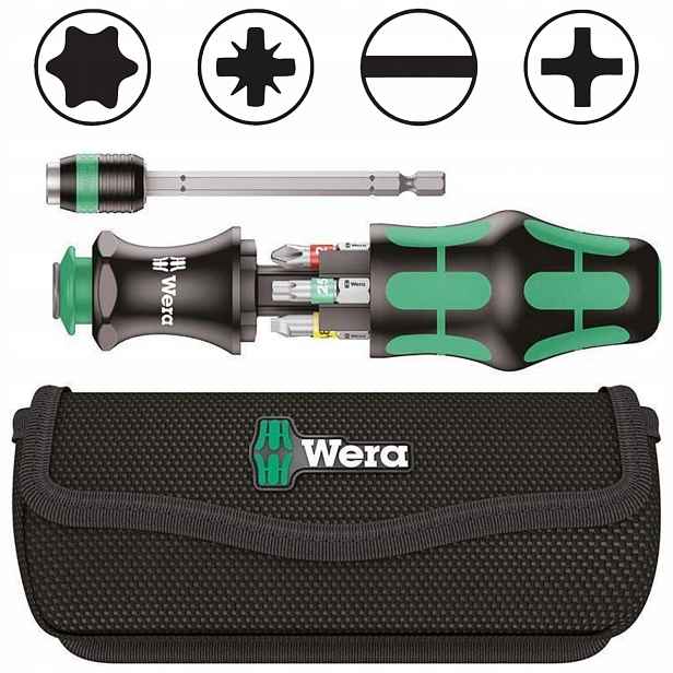 Sada bitů hrotu Ph Pz Torx Hex Bit-Check 10 Impaktor 1 úderové bity Wera