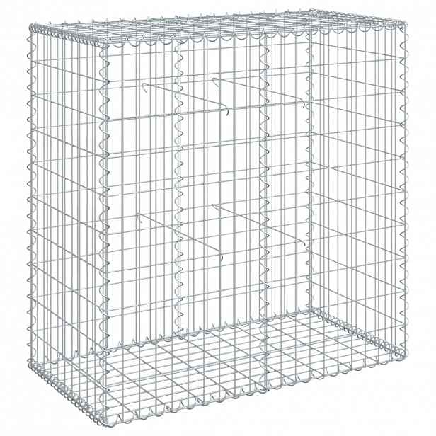vidaXL Gabionový koš s víkem 100 x 50 x 100 cm pozinkované železo